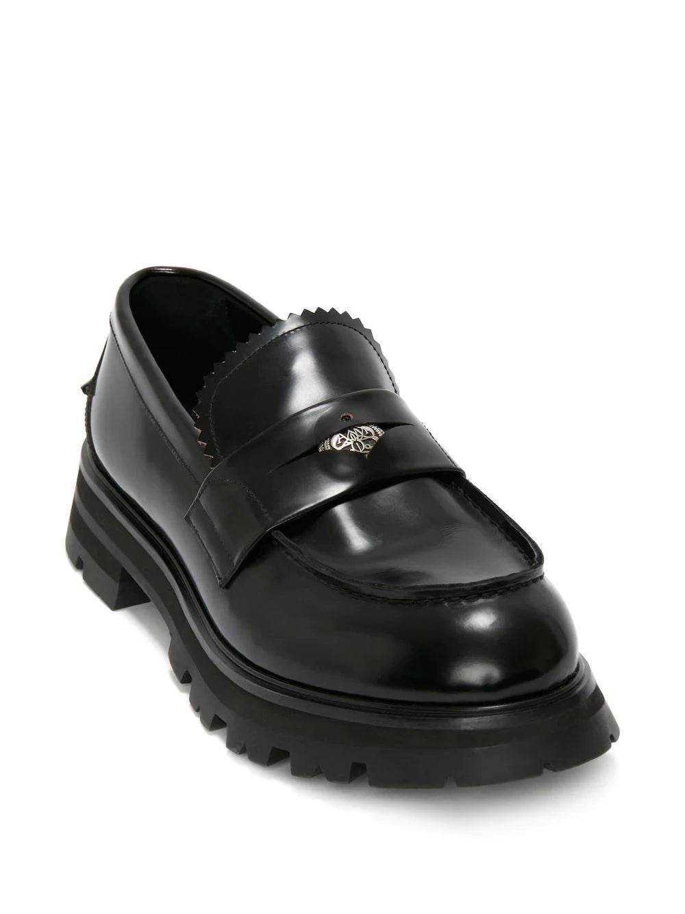 Alexander McQueen  coin-embellished penny loafers