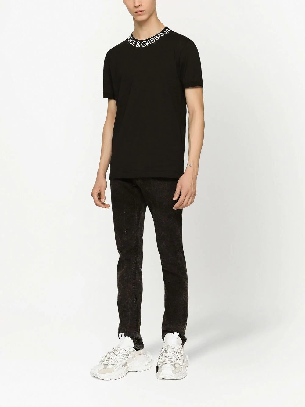 Dolce & gabbana slim-fit faded denim jeans