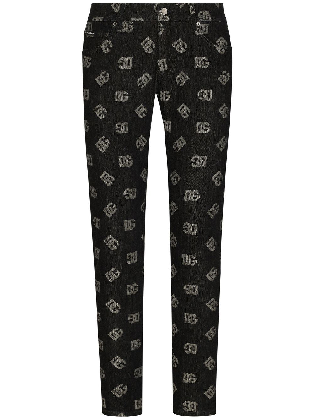 Dolce & gabbana  logo-jacquard straight-leg jeans