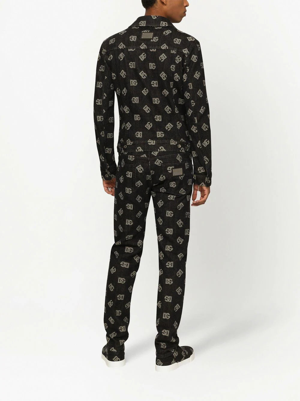 Dolce & gabbana  logo-jacquard straight-leg jeans