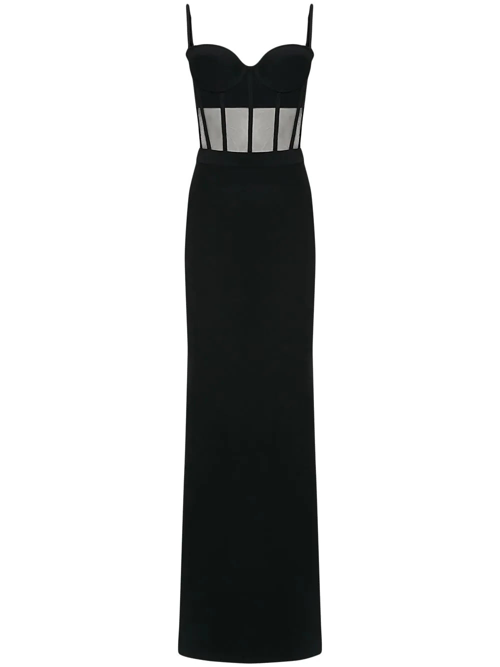 Alexander McQueen  sheer-panel maxi dress