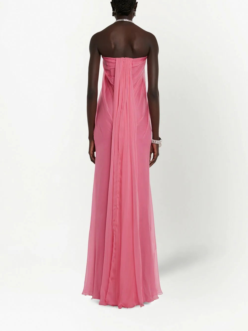 Alexander McQueen draped silk-chiffon dress