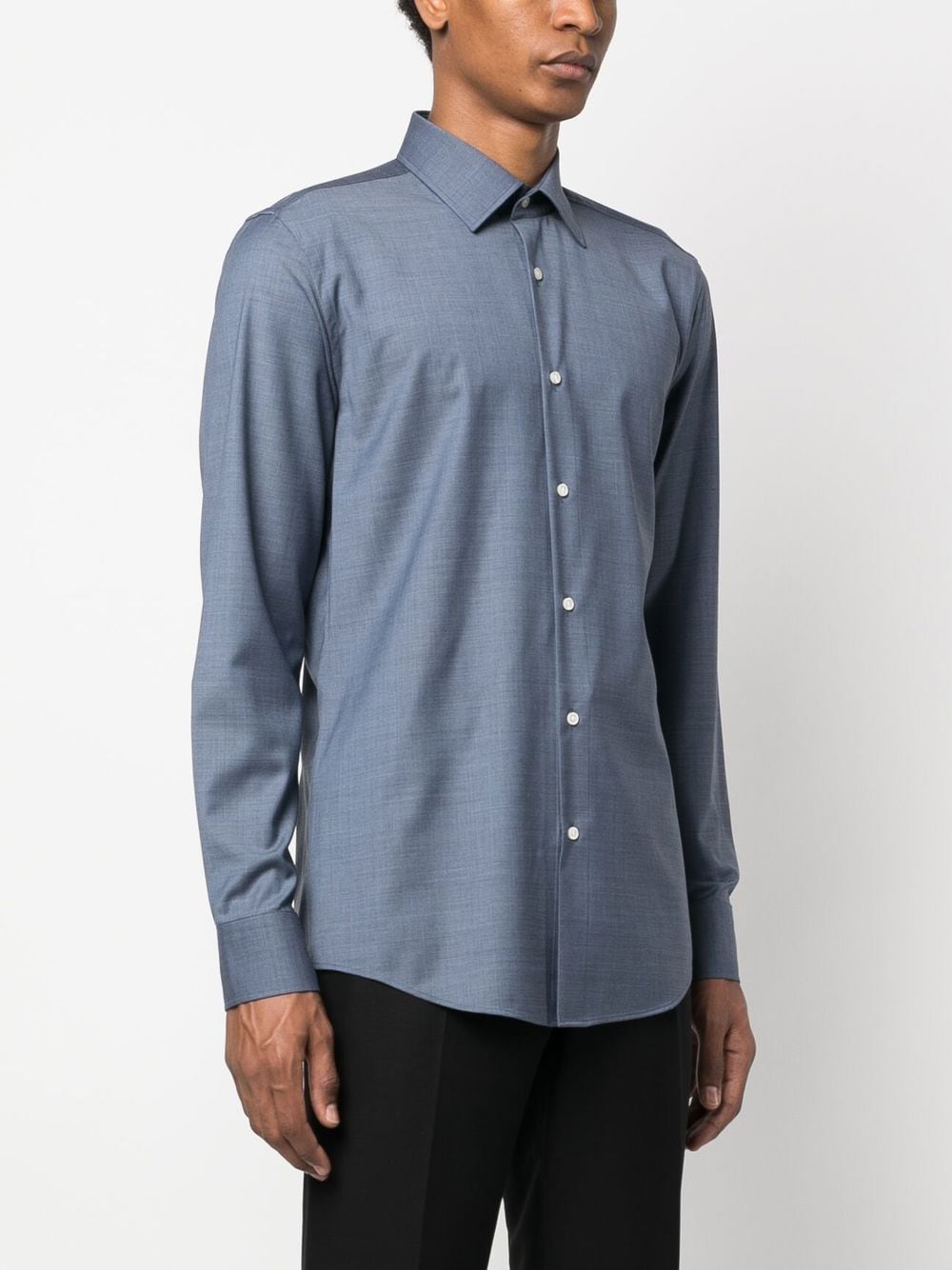 BOSS long-sleeved wool shirt