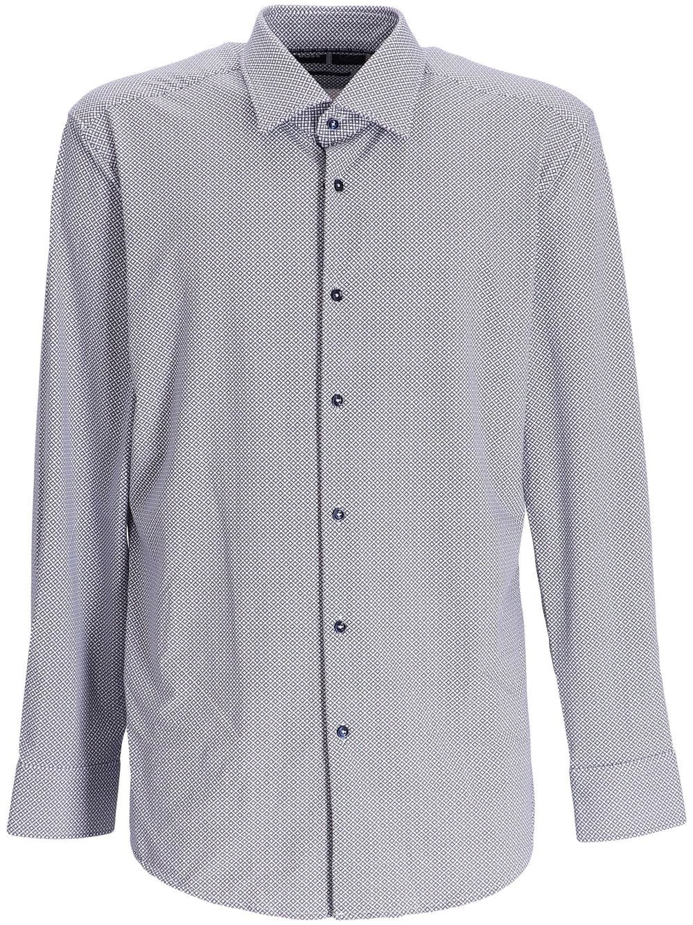 Boss geometric-print button-up shirt