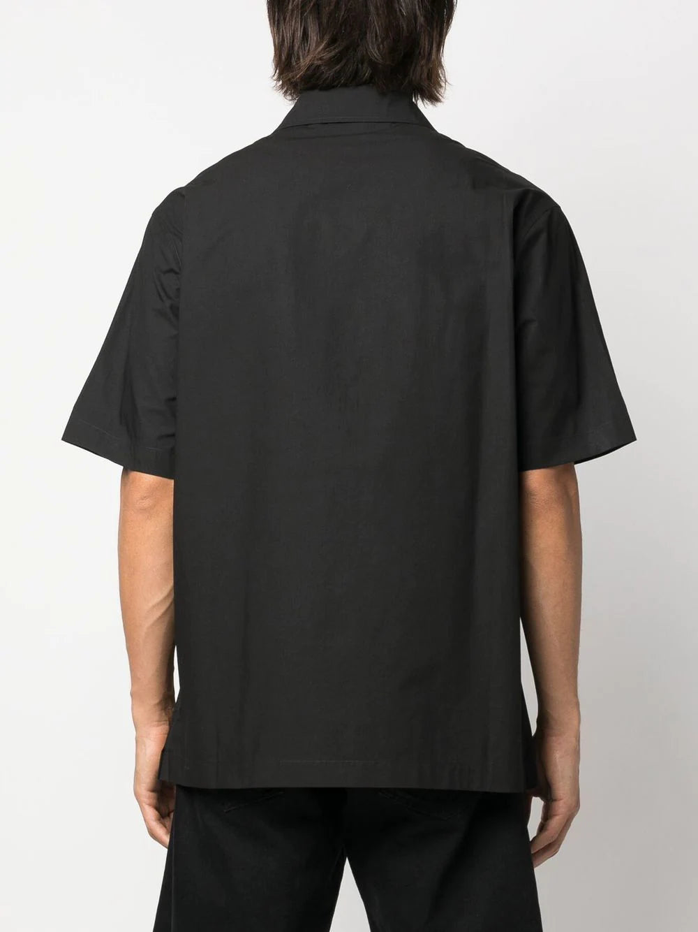 Off-white embroidered-logo cotton shirt