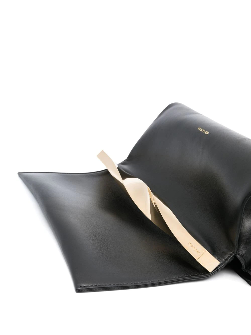Aquazzura  twist leather clutch bag