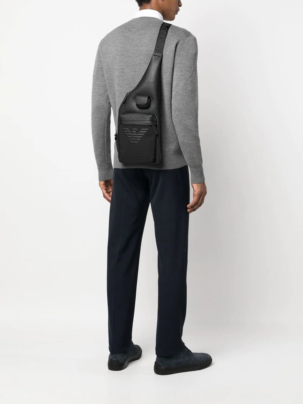 Emporio Armani embossed-logo backpack