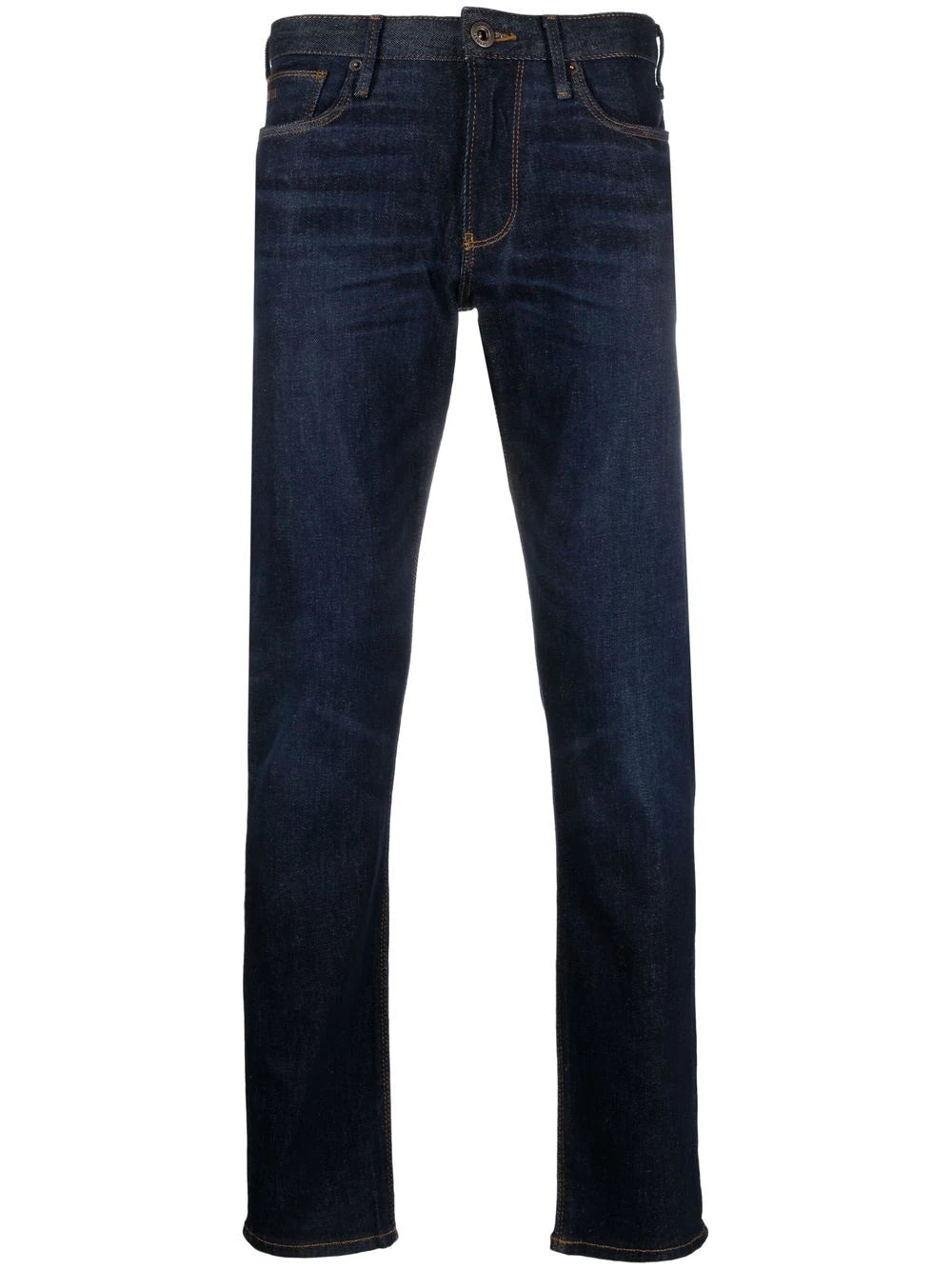 Emporio Armani logo-plaque straight leg jeans