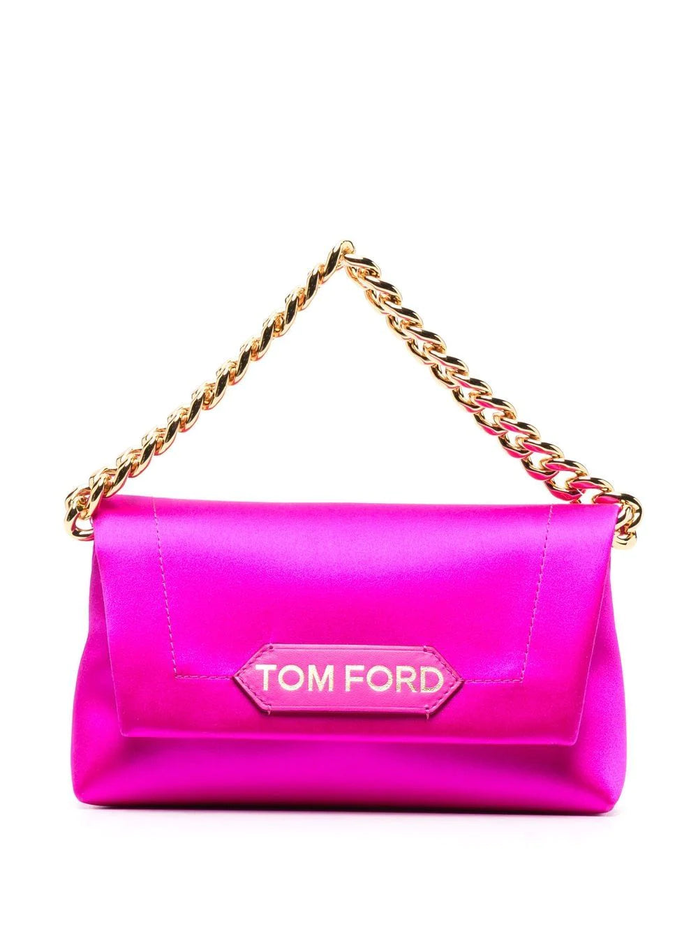 Tom Ford logo-patch chain-link clutch
