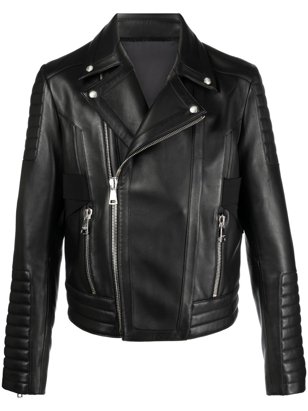 Balmain panelled biker jacket