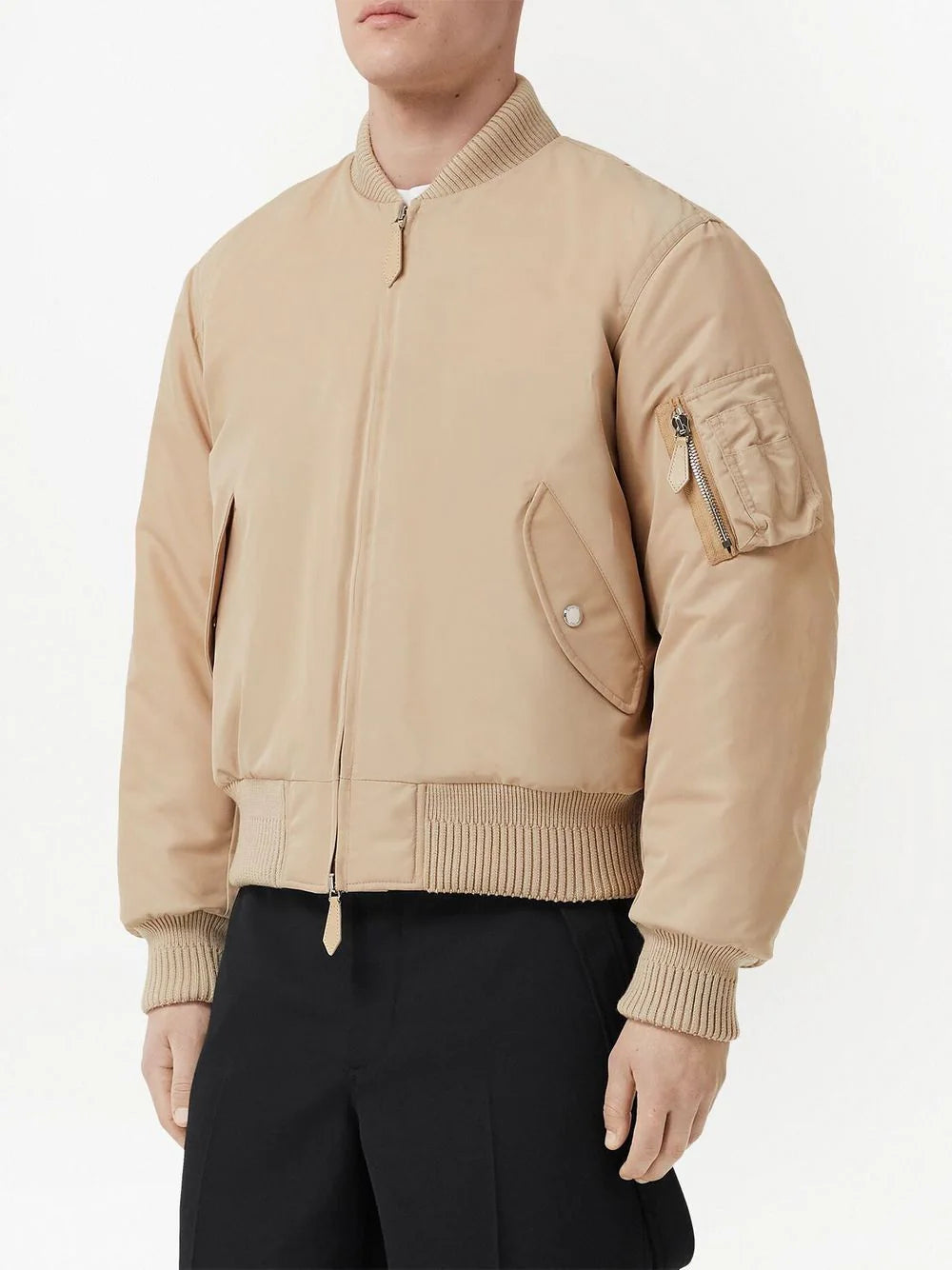 Burberry  logo-print bomber jacket