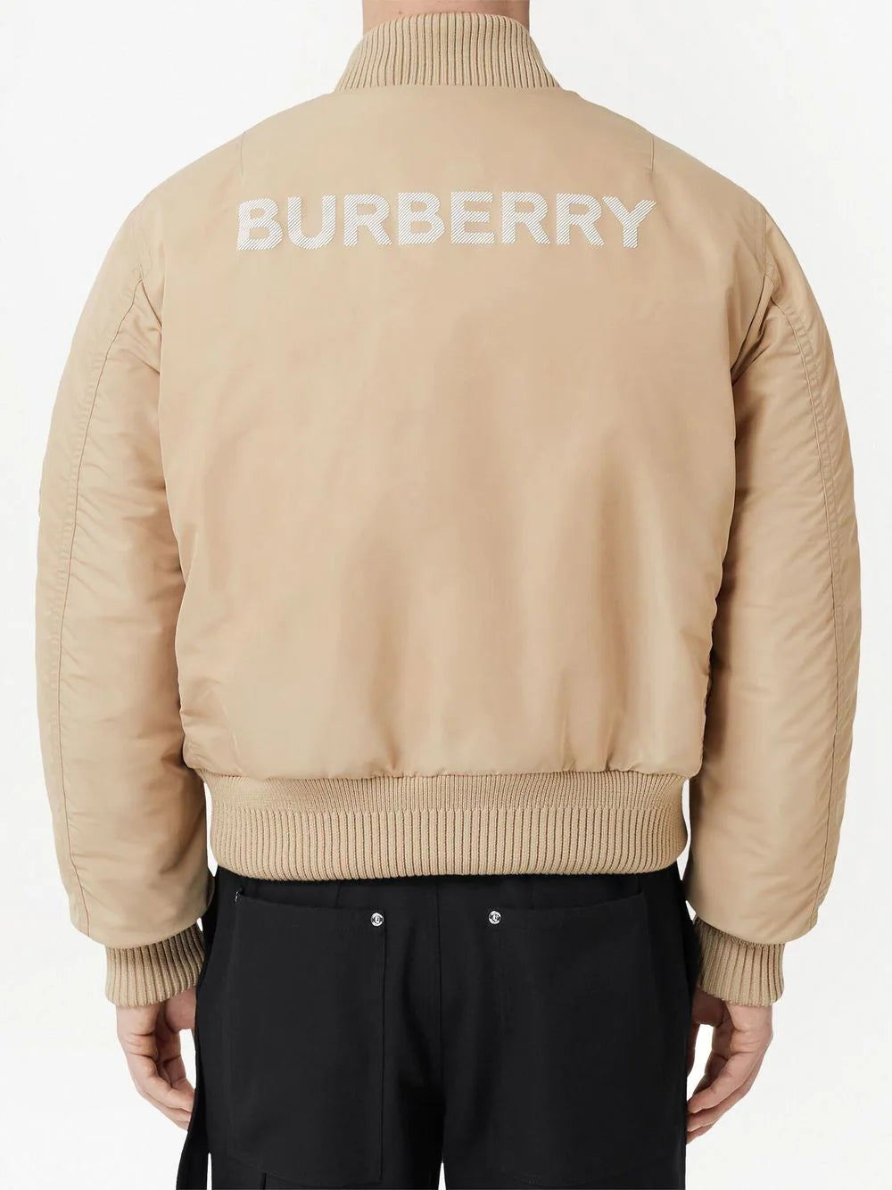 Burberry  logo-print bomber jacket