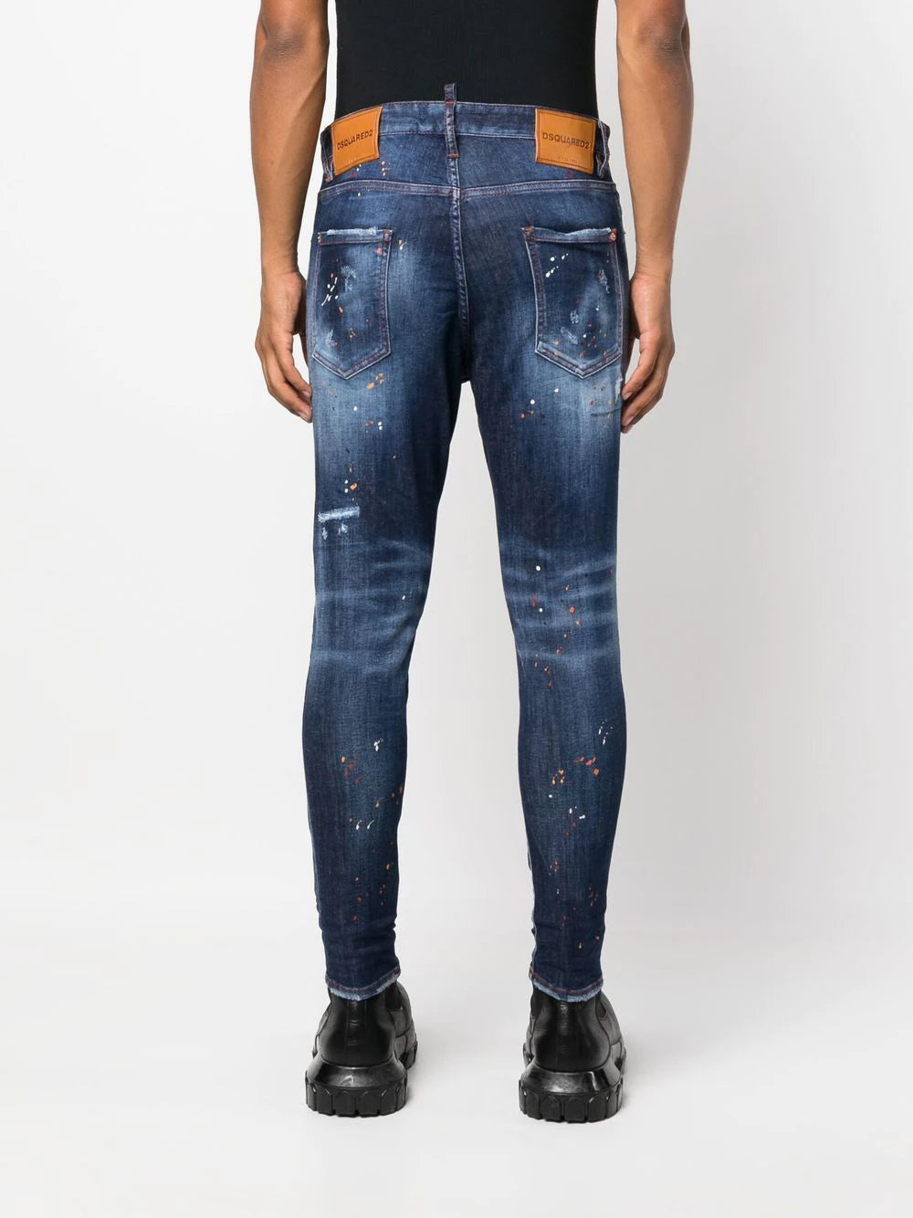 Dsquared2 distressed paint-splatter skinny jeans