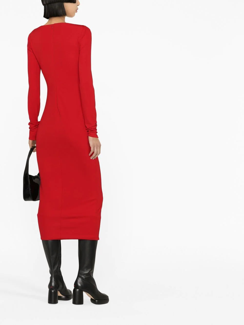 Versace  gathered-detail long-sleeve dress