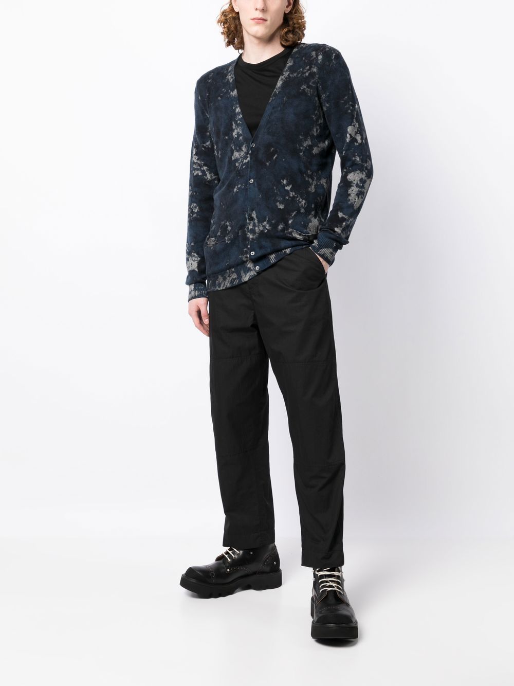 Avant Toi  Boreal-print knitted cardigan