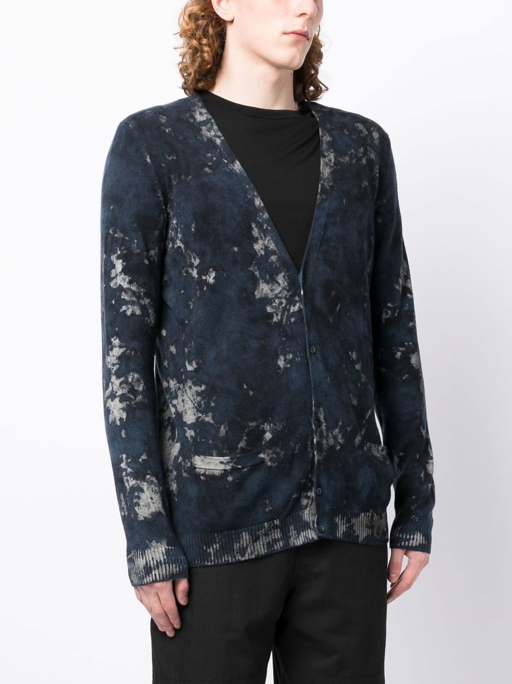 Avant Toi  Boreal-print knitted cardigan