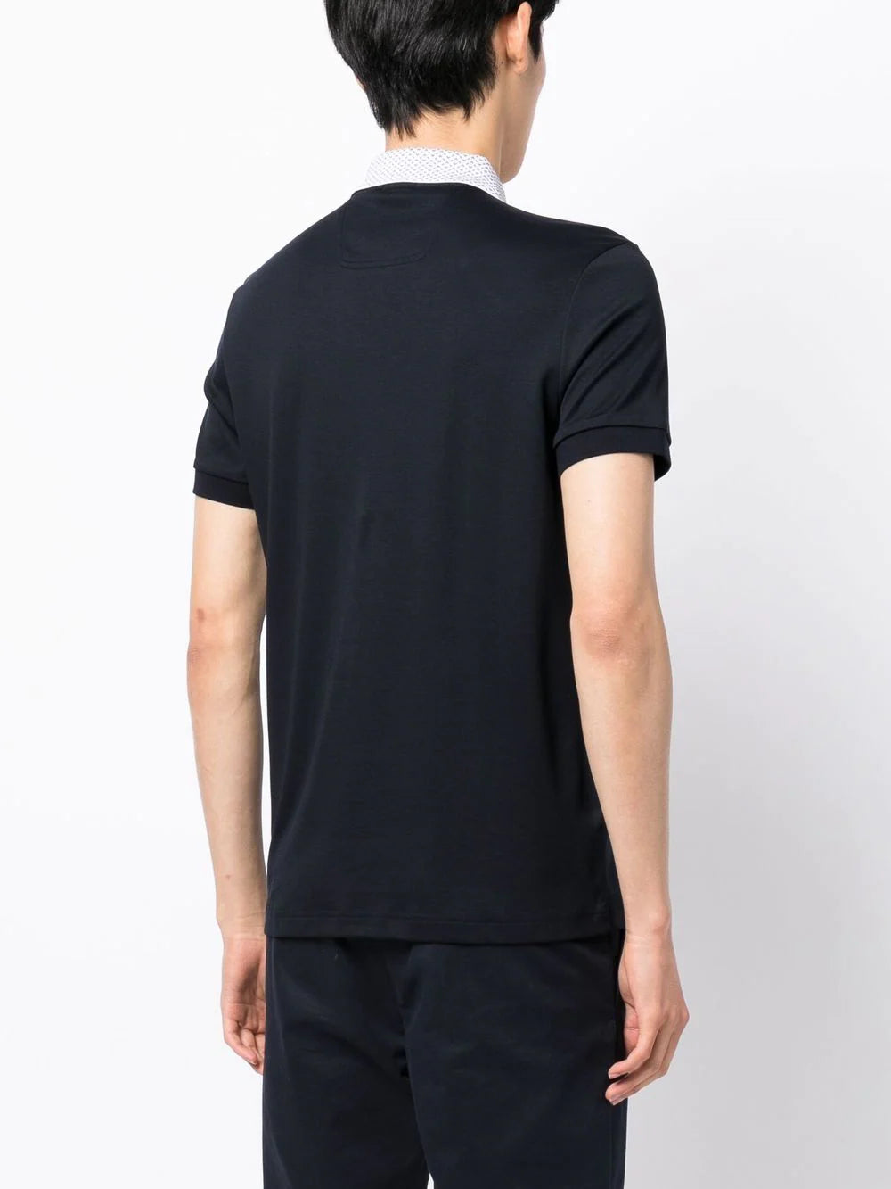 Boss contrast-collar polo shirt