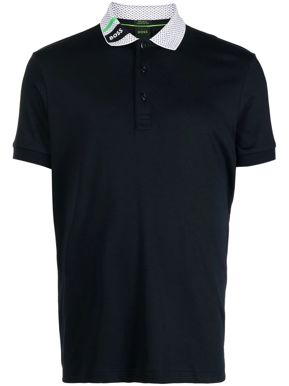 Boss contrast-collar polo shirt