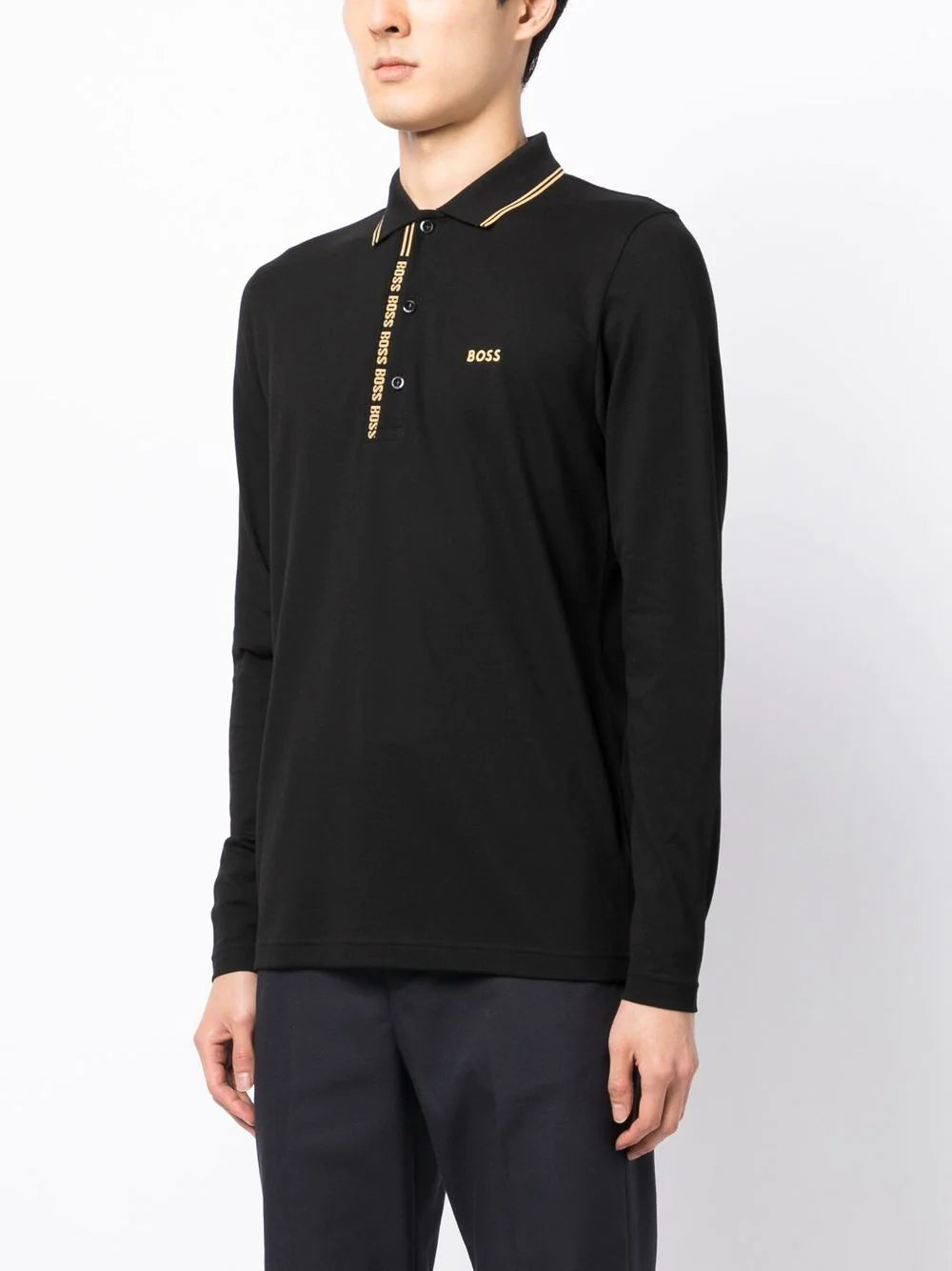 Boss long-sleeve polo-shirt