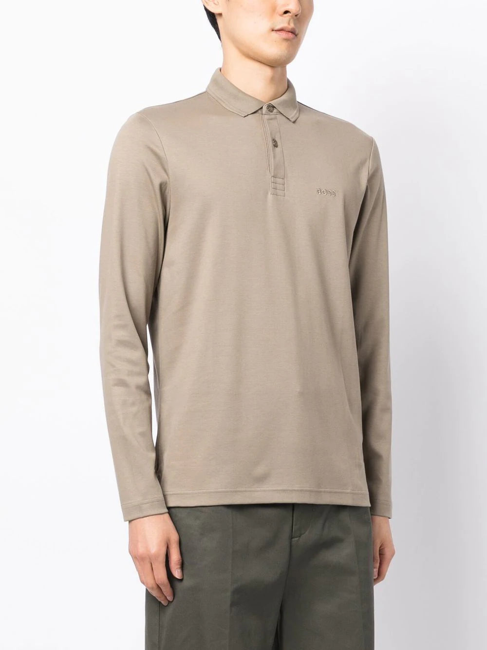 BOSS  embroidered-logo polo shirt
