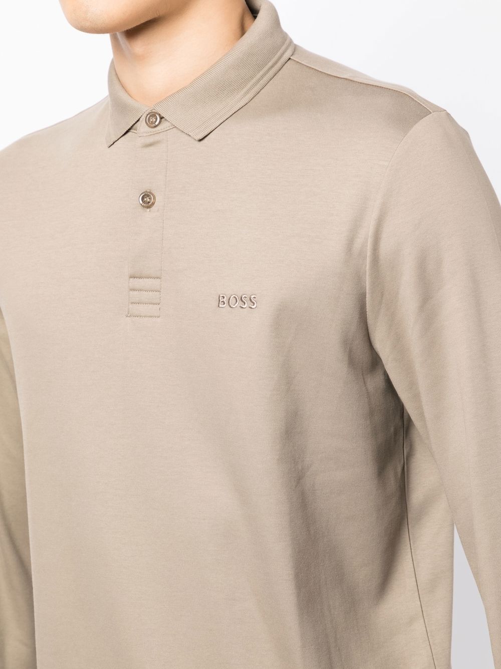 BOSS  embroidered-logo polo shirt