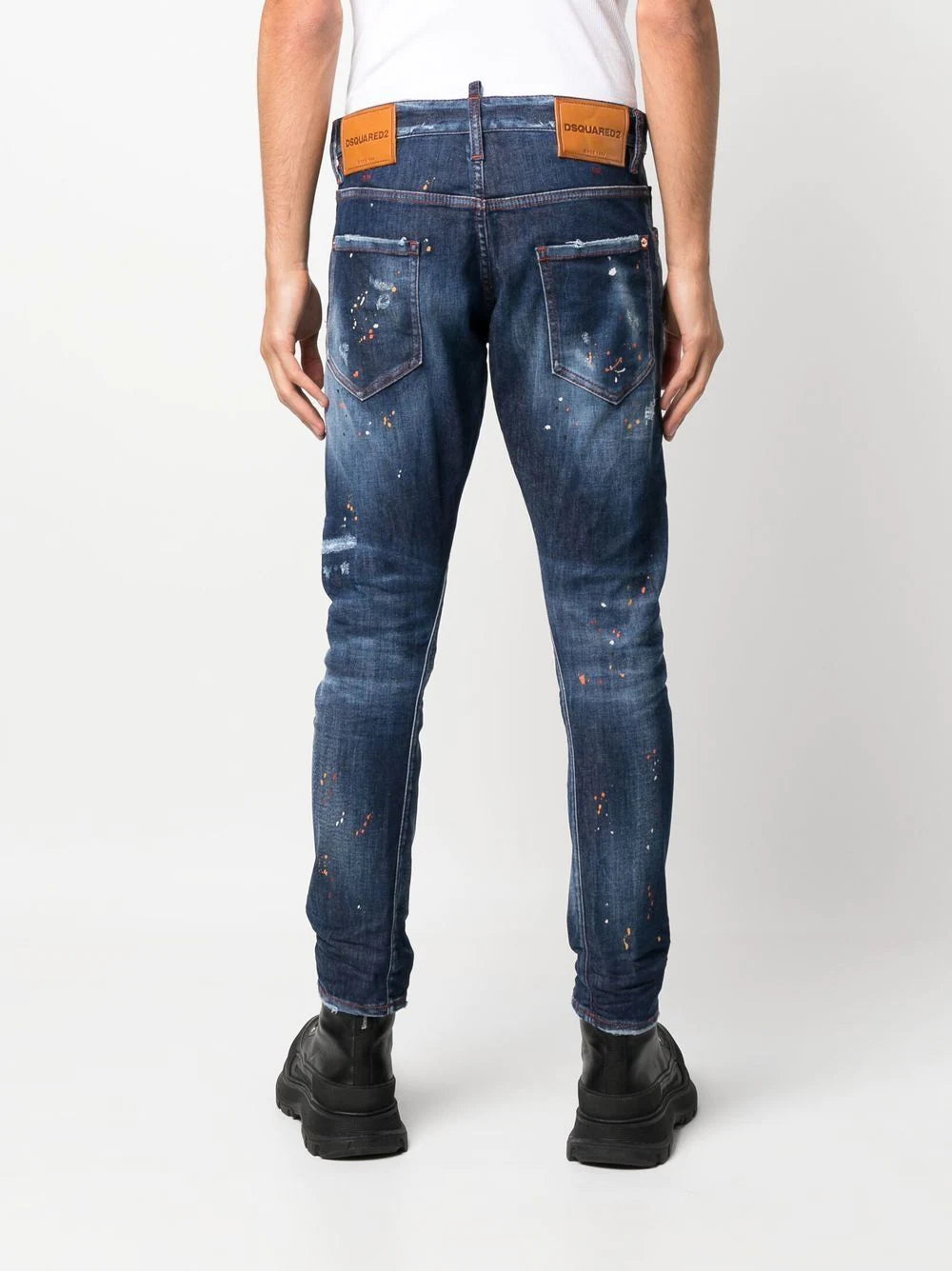 Dsquared2 paint-splatter skinny jeans