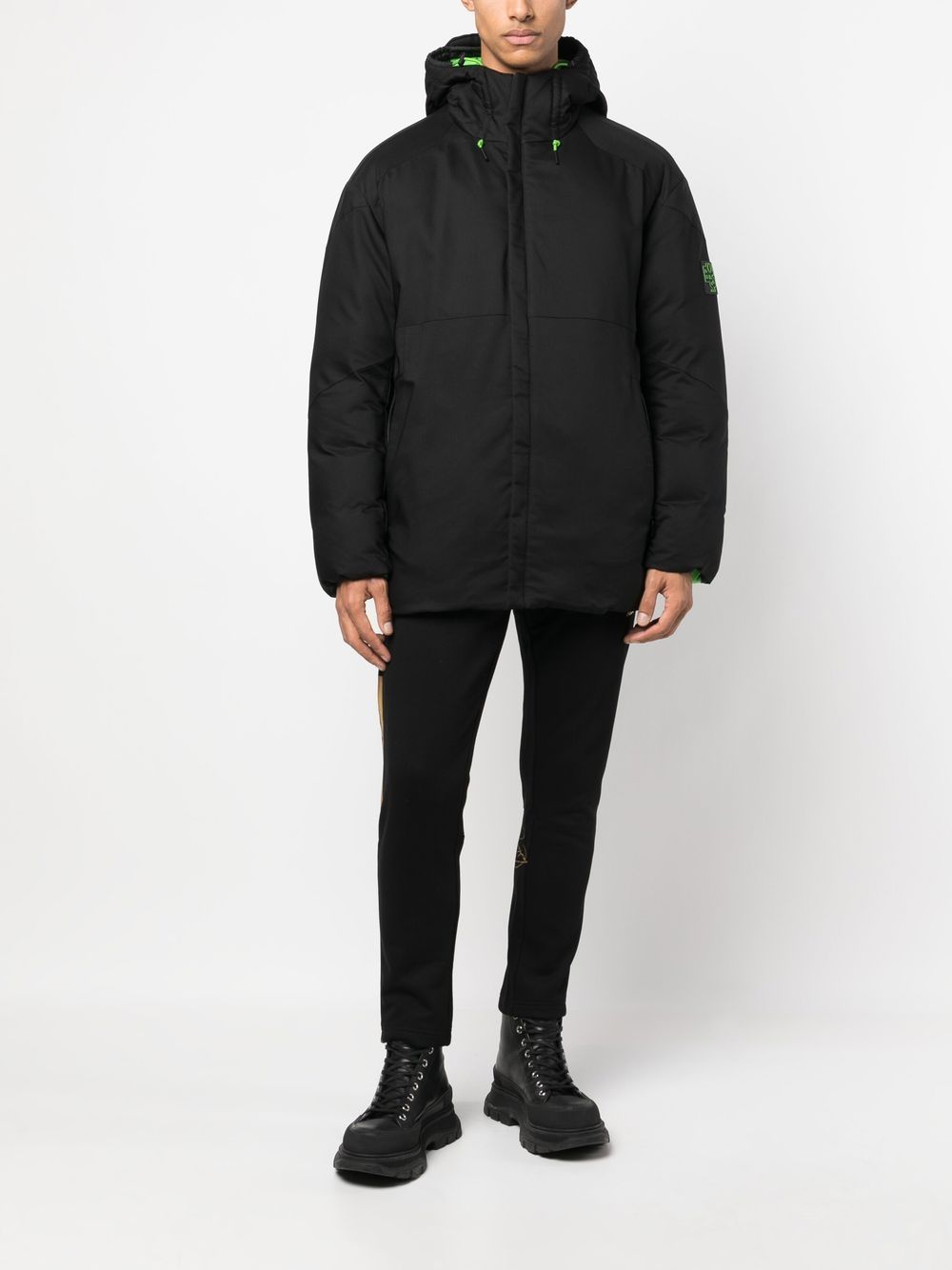BOSS logo-patch padded jacket