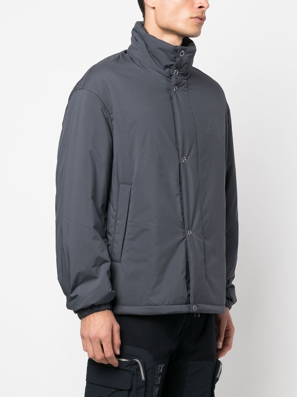 Armani Exchange logo-print padded jacket