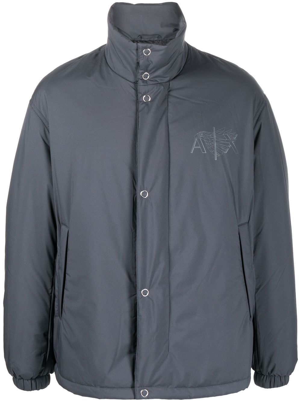 Armani Exchange logo-print padded jacket