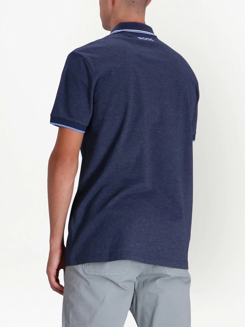 BOSS logo-print cotton polo shirt