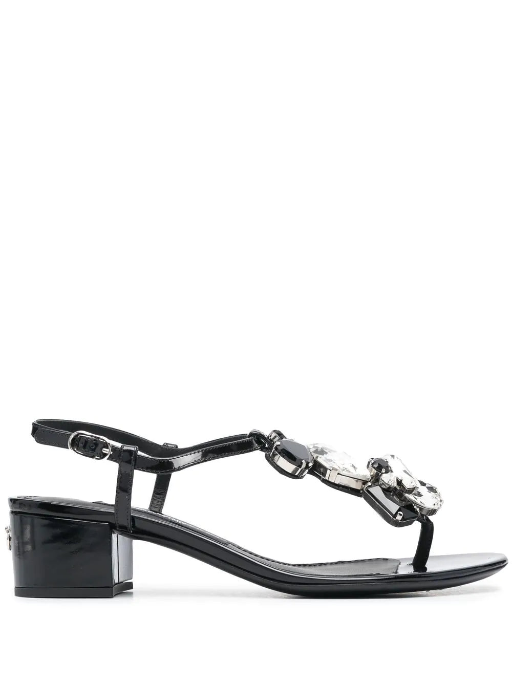 Dolce & gabbana  crystal-embellished leather sandals