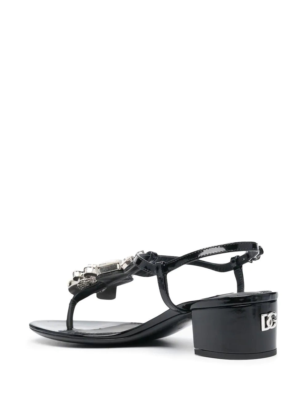 Dolce & gabbana crystal-embellished leather sandals