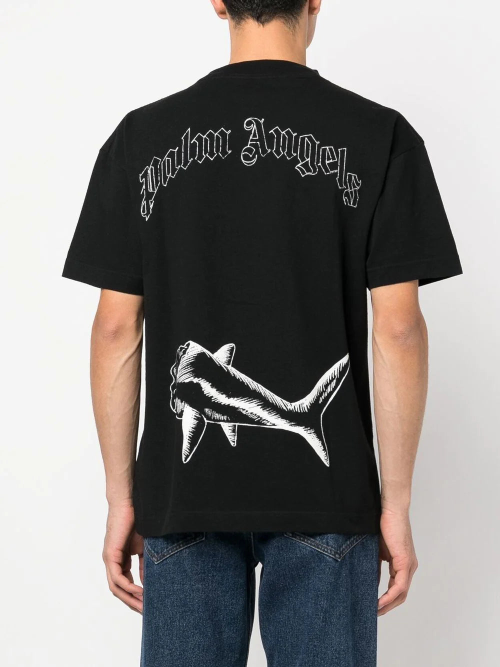 Palm Angels shark-print organic cotton T-shirt
