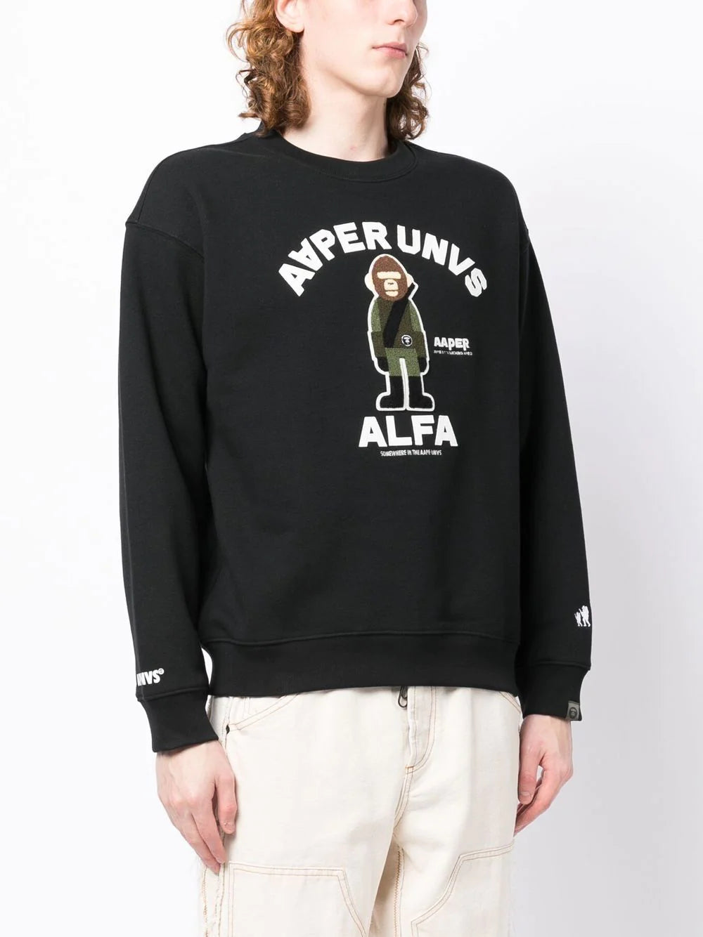AAPE BY *A BATHING APE® logo-print long-sleeve sweatshirt