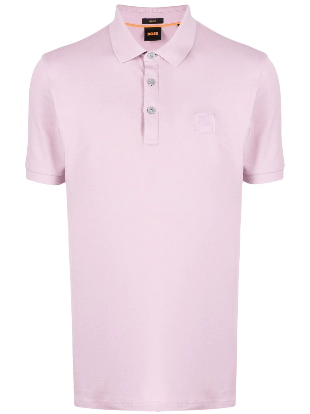 Boss logo-patch cotton polo shirt
