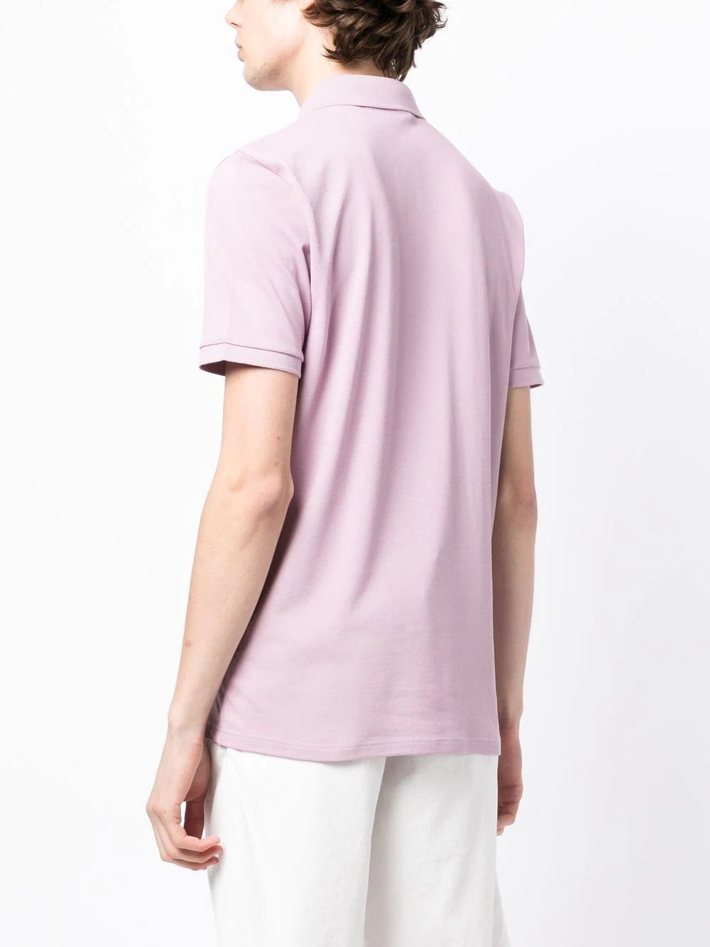 Boss logo-patch cotton polo shirt