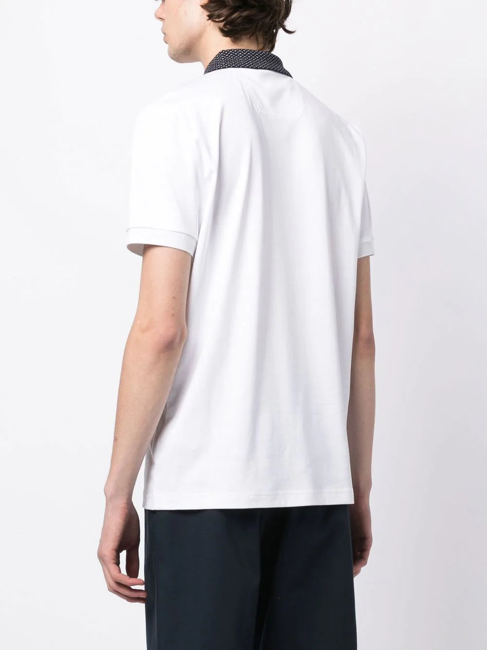 BOSS contrast-collar polo shirt