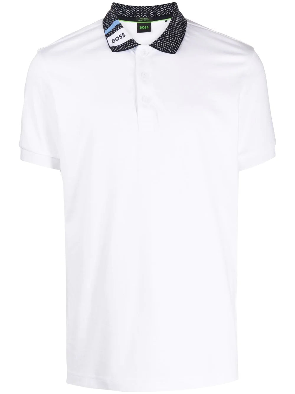 BOSS  contrast-collar polo shirt