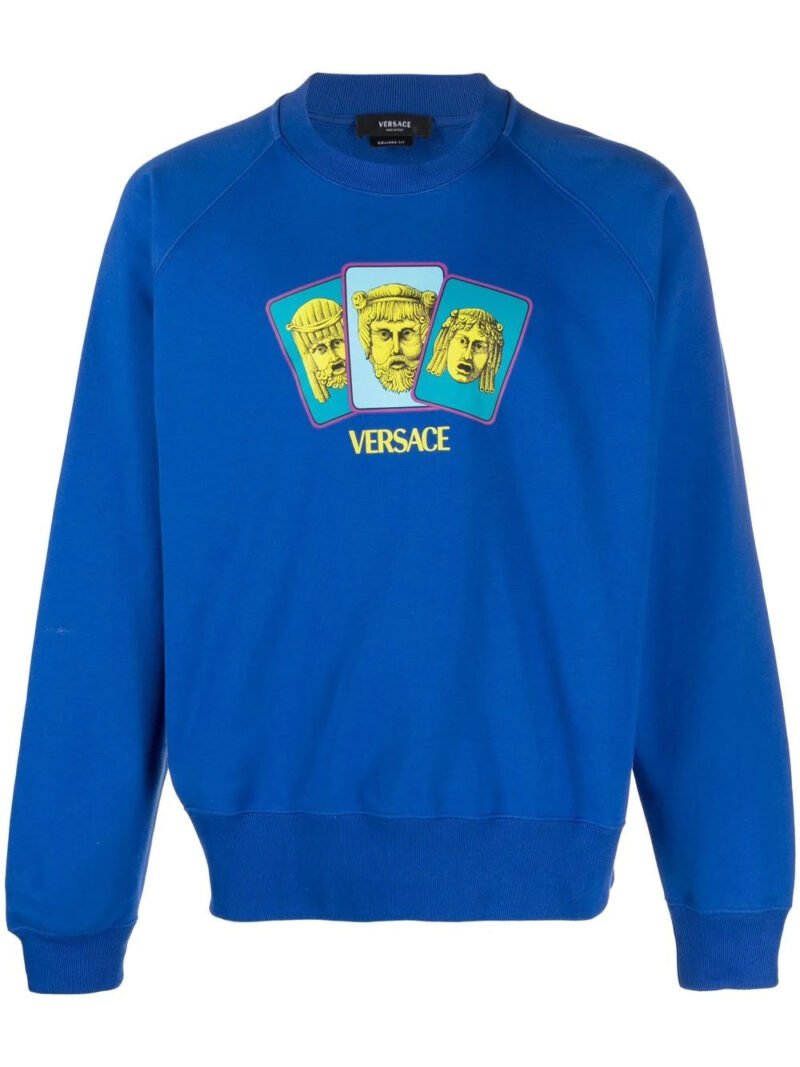 Versace  logo-print cotton sweatshirt