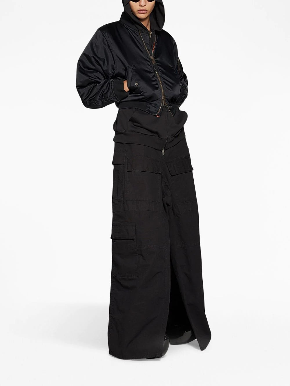 Balenciaga  ruched bomber jacket