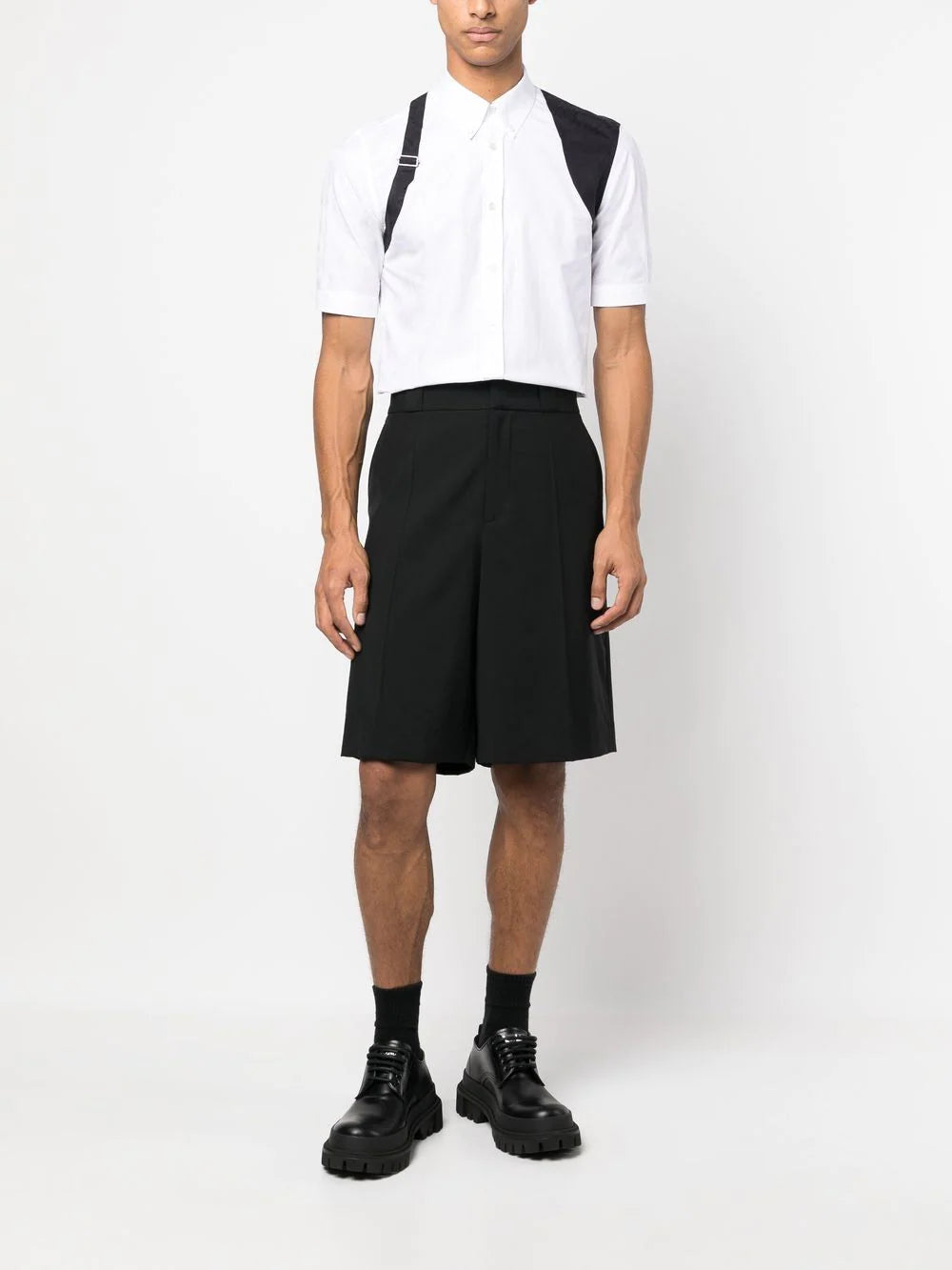Alexander Mcqueen harness-detail short-sleeved shirt