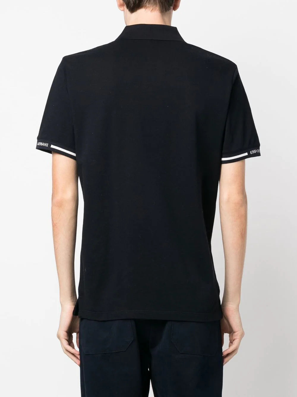 Emporio Armani logo-embroidered polo shirt