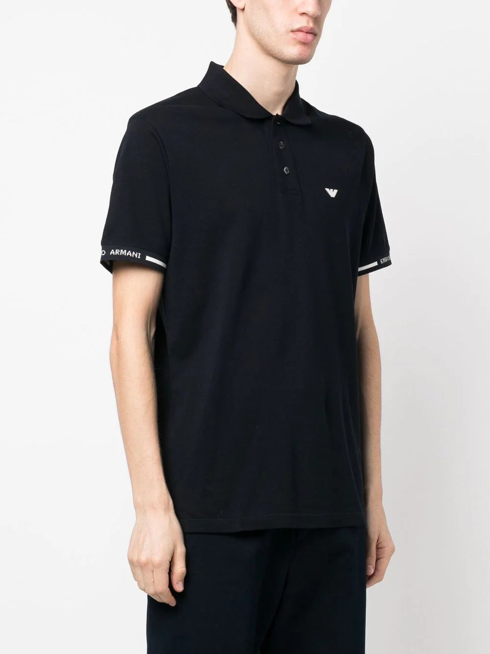 Emporio Armani logo-embroidered polo shirt