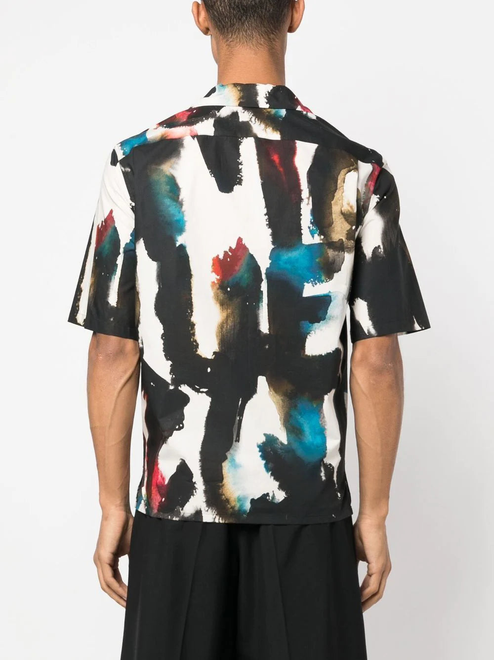 Alexander McQueen  graffiti-print short-sleeved shirt