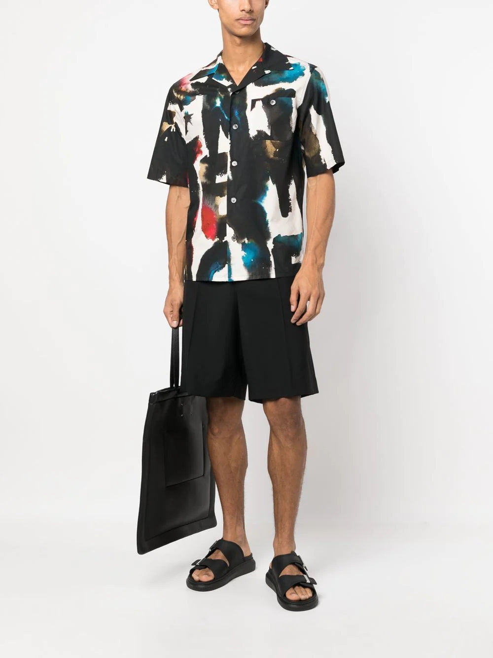 Alexander Mcqueen graffiti-print short-sleeved shirt