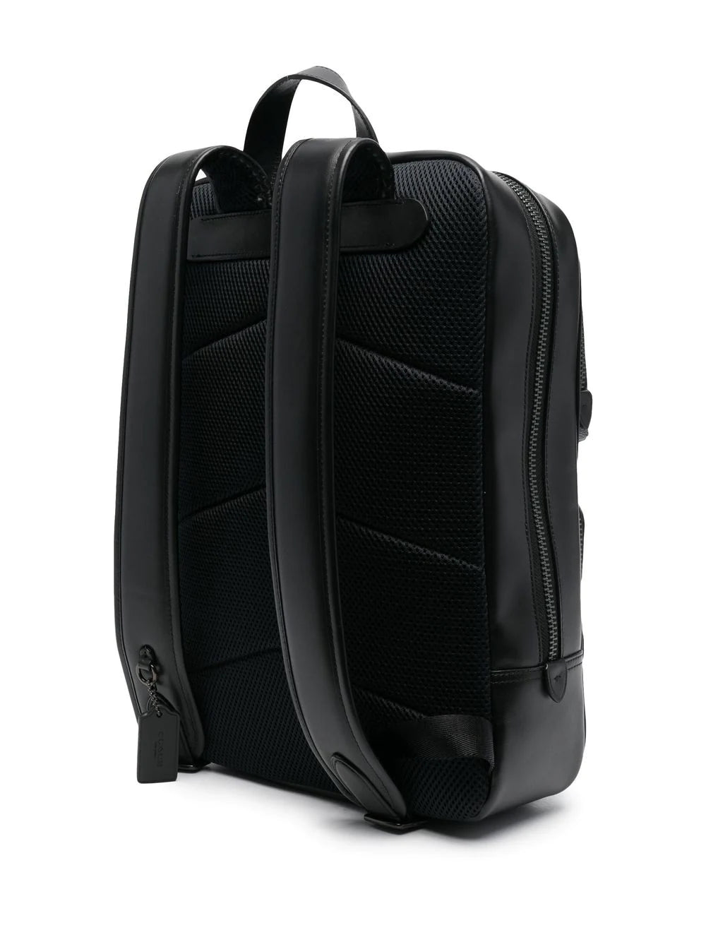 Coach monogram-print leather backpack
