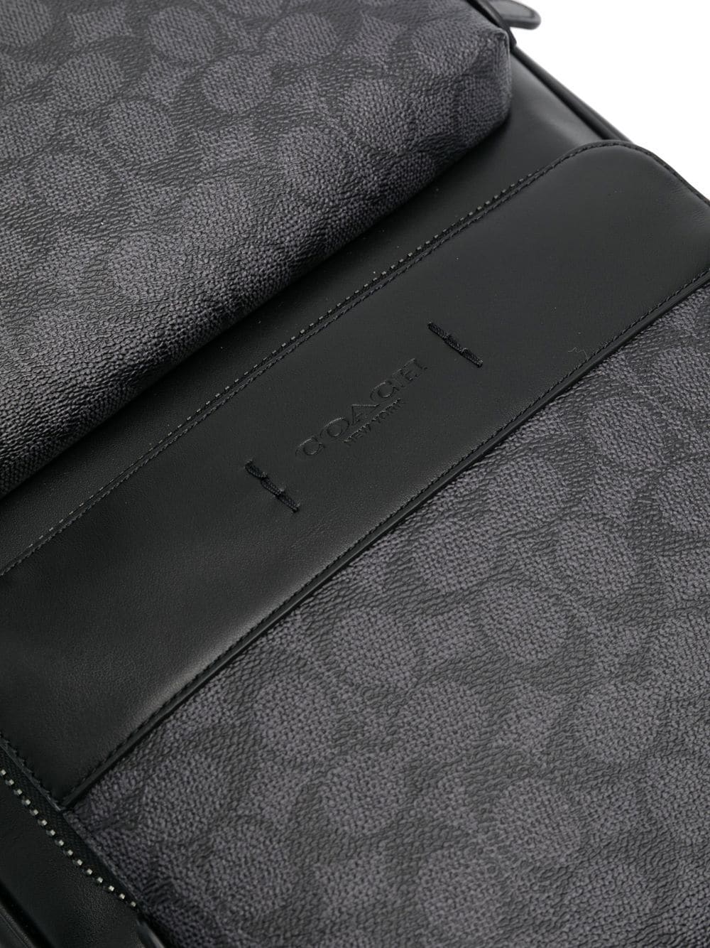Coach monogram-print leather backpack