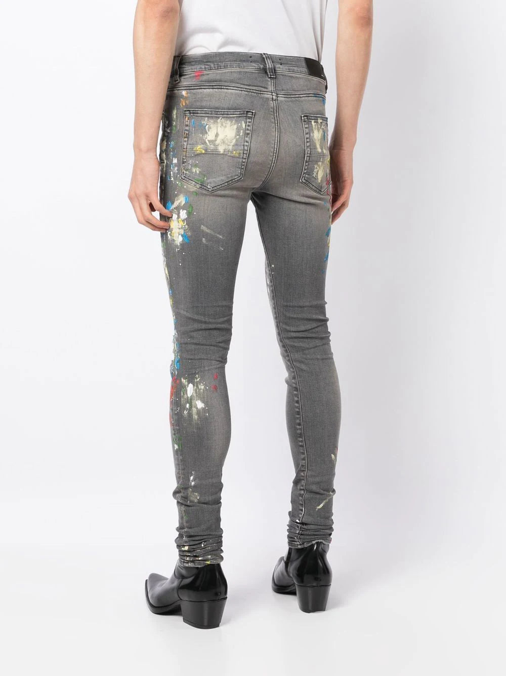 Amiri paint-splattered skinny jeans