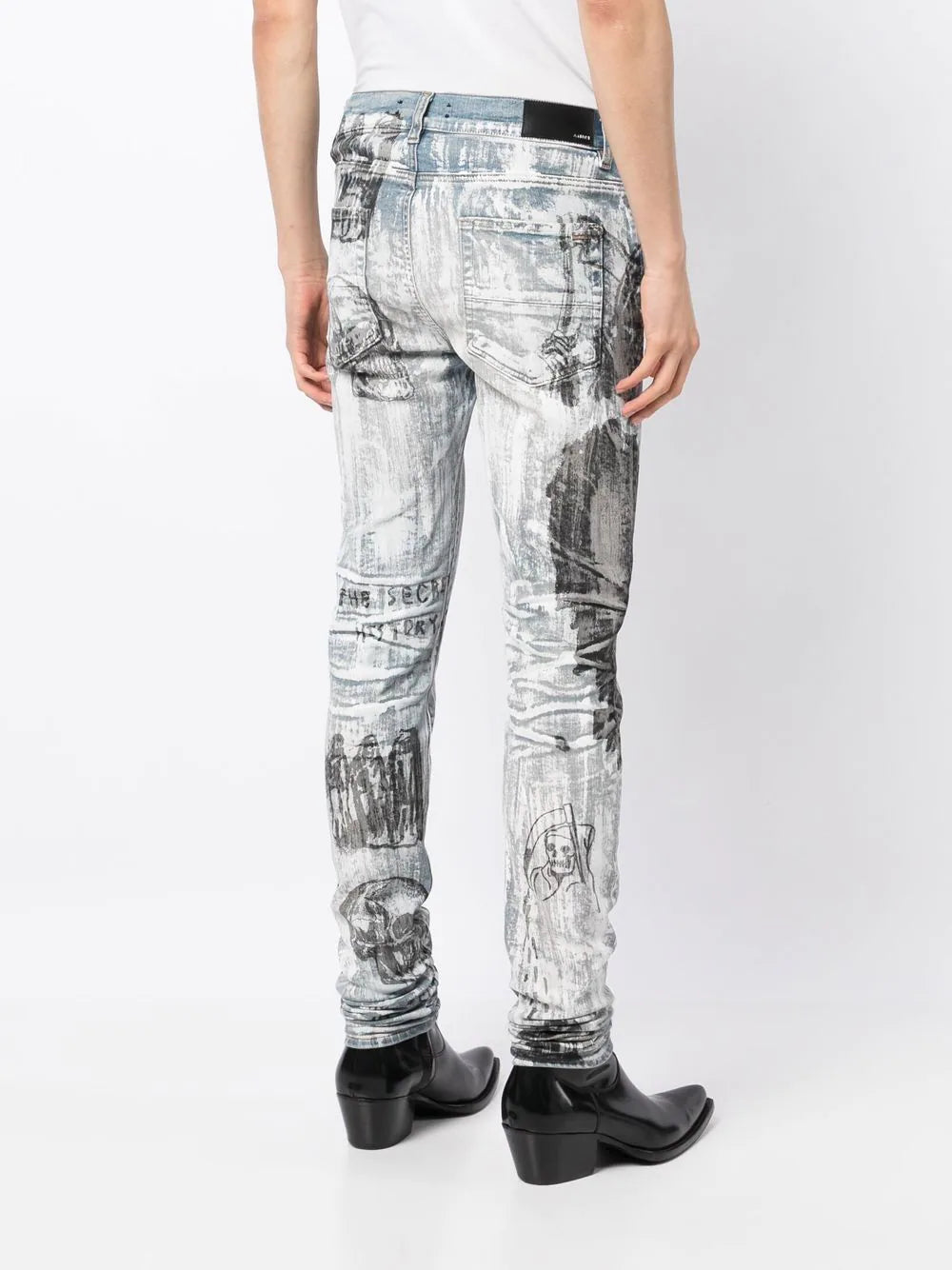 Amiri x Wes Lang graphic-print skinny jeans