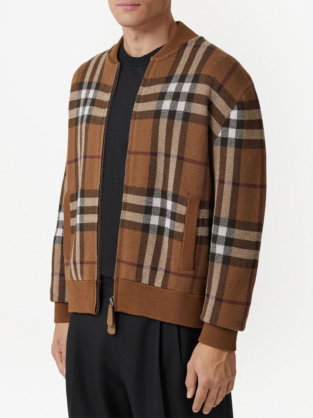 Burberry Vintage Check cashmere bomber jacket